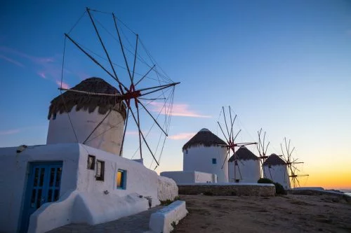 windmills in mykonos