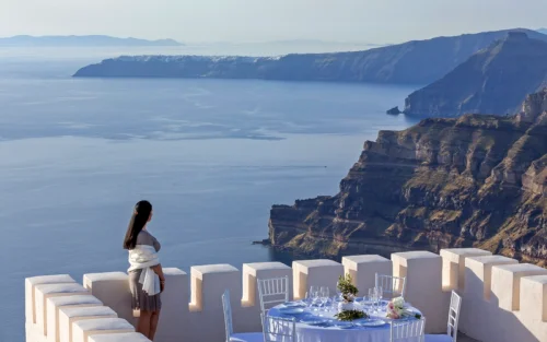 Santorini Fira, winery on the caldera